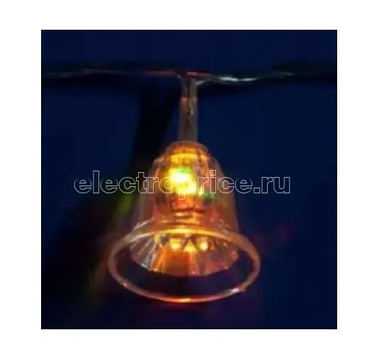 Фото Гирлянда светодиодная «Колокольчики» ULD-S0280-020/DTA RGB IP20 BELLS с контроллером 20LED (дл.2.8м) Uniel 07919