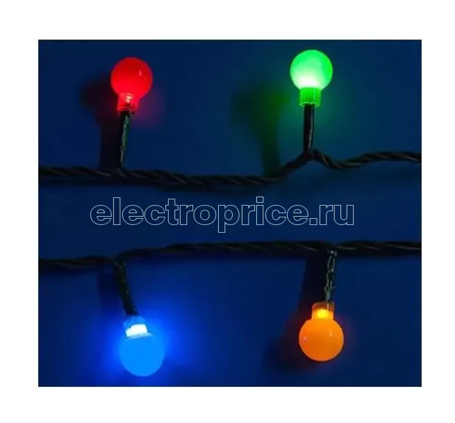 Фото Гирлянда светодиодная "Разноцветные шарики" ULD-S0540-060/DGA MULTI IP20 COLORBALLS 60LED 5.4м Uniel 07928