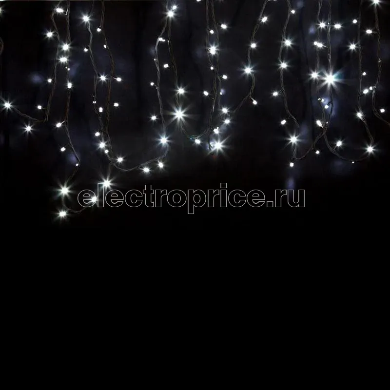 Фото Гирлянда модульная светодиодная "Дюраплей LED" 20м 200LED бел. 13Вт 230В IP67 постоян. свечение провод каучук черн. Neon-Night 315-155