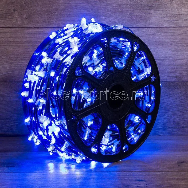 Фото Гирлянда светодиодная "LED ClipLight" 665LED син. 80Вт 12В провод черн. (уп.100м) Neon-Night 325-123