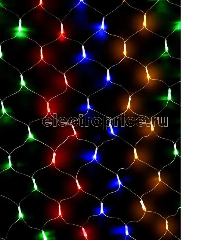 Фото Гирлянда-сетка NTLD144C-M 1.5х1м 144LED разноцвет. IP20 соединяемая до 3мод. SHLights 4610003328672