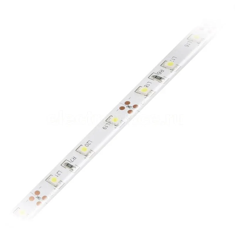 Фото Лента светодиодная гибкая ULS-Q323 2835-60LED/m-8mm-IP65-DC12V-4.8Вт/m-5M-6500K на самоклеящейся основе (уп.5м)Volpe UL-00004532