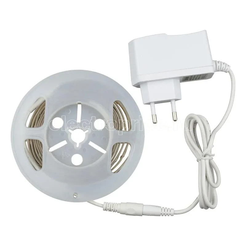 Фото Комплект светодиодной ленты ULS-P71-2835-42LED/m-IP65-2M-SPLE RRP18C00 спектр для фотосинтеза 2м адаптер 18Вт блистер Uniel UL-00007572