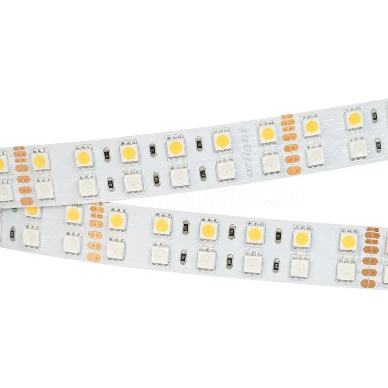 Фото Лента светодиодная RT 2-5000 24V RGB-White 2х2(5060 720 LED LUX) 32Вт/м IP20 (уп.5м) Arlight 011823(1)