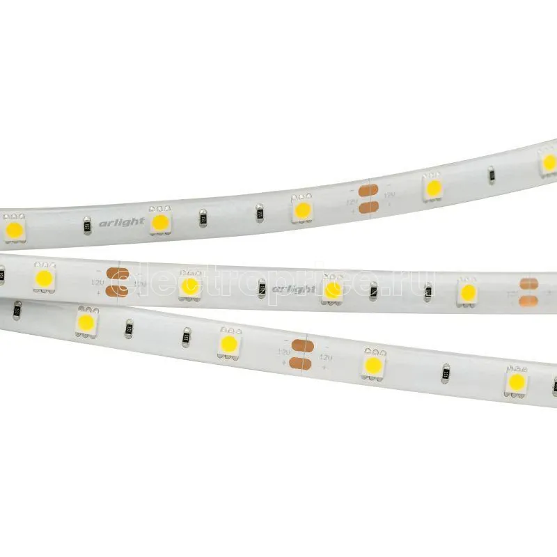 Фото Лента светодиодная RTW 2-5000SE 12V Cool 5060 150 LED LUX 7.2Вт/м IP65 (уп.5м) Arlight 016834