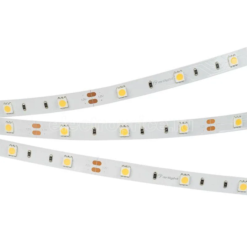 Фото Лента светодиодная RT 2-5000 12V Cool 8000К 5060 150 LED LUX 7.2Вт/м IP20 (уп.5м) Arlight 016890