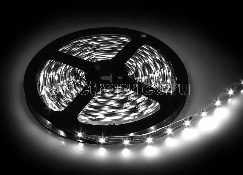 Фото Лента светодиодная LS 28CW-60/33 60LED 4.8Вт/м 12В IP33 холод. бел. 6000К (уп.5м) IN HOME 4690612023090