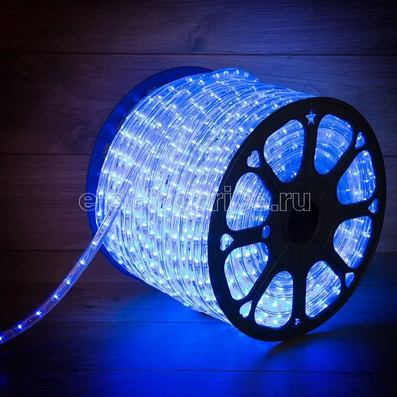 Фото Шнур светодиодный Дюралайт эффект мерцания 2Вт 36LED/м син. (уп.100м) Neon-Night 121-253