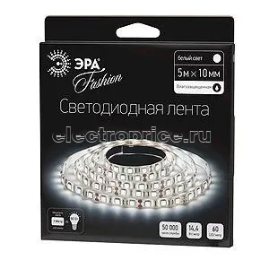 Фото Лента светодиодная 613931 LS5050-60LED-IP65-W 4.8Вт/м (50) (уп.5м) ЭРА C0043047