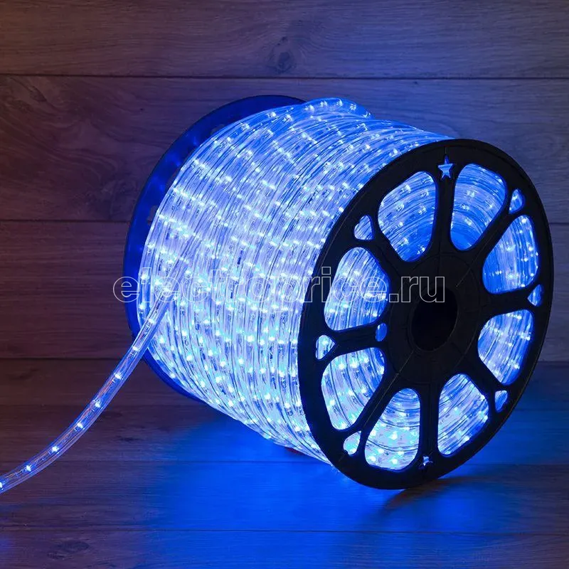 Фото Шнур светодиодный Дюралайт фиксинг 2Вт 24LED/м Эконом син. (уп.100м) Neon-Night 121-123-4