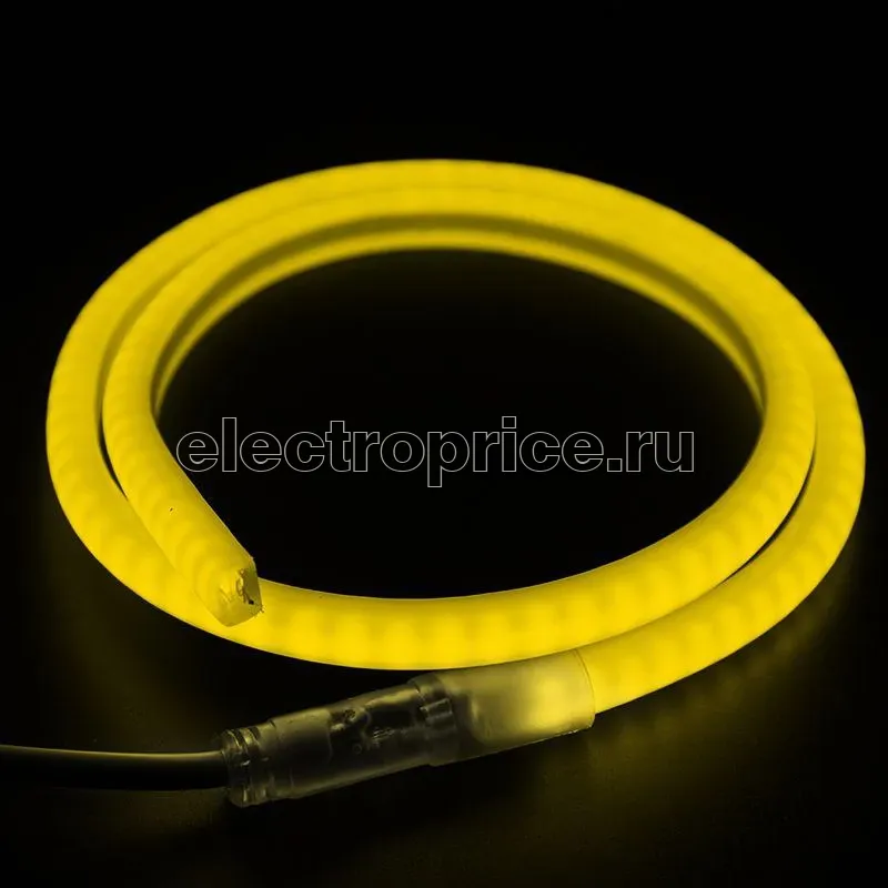 Фото Шнур светодиодный гибкий неон LED SMD форма - D 120LED/м желт. (уп.100м) Neon-Night 131-071