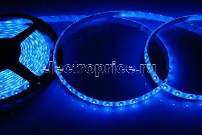 Фото Лента светодиодная SMD3528 син. 4.8Вт/м 60LED/м 12В IP65 (уп.5м) Lamper 141-353