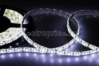 Фото Лента светодиодная SMD5050 14.4Вт/м 60LED/м 12В IP65 бел. (уп.5м) Lamper 141-495