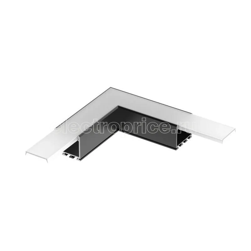 Фото Угол PLS-LOCK-H25-L90 BLACK (с экраном MAT-L) Arlight 031268