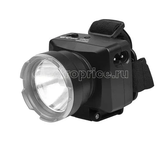 Фото Фонарь аккумуляторный налобный AccuFH7-L1W-bk 1LED 1Вт IP20 70лм 2 режима: 100проц. 60мин/30проц. 240мин аккум. 0.4А.ч регулир. угол наклона черн. ФАZА 2857606