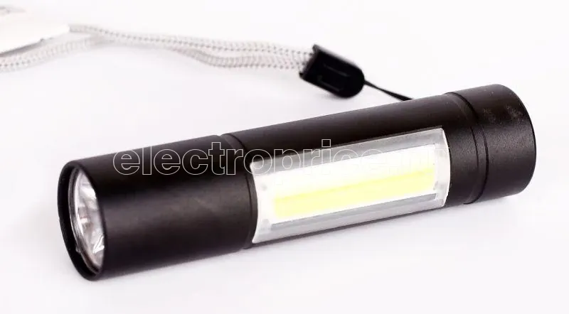 Фото Фонарь аккумуляторный LED51523 2LED 3Вт 3 режима USB аккум. 4В черн. (бокс) Ultraflash 14662