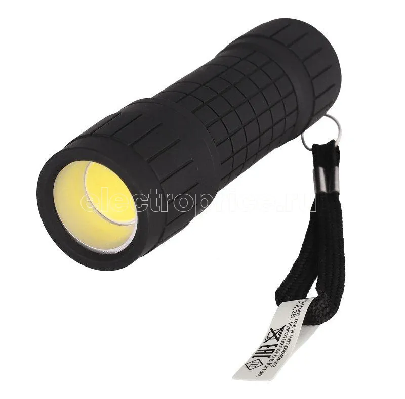 Фото Фонарь LED16011 3XR03 COB LED 3Вт пластик блистер-пакет черн. Ultraflash 14773