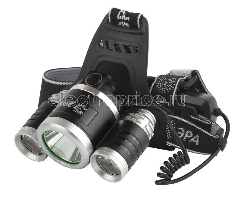 Фото Фонарь аккумуляторный налобный GA-809 5Вт 3SMD CREE High Power Headlamp алюм. Эра Б0056111