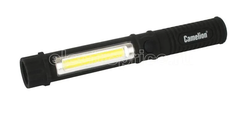 Фото Фонарь-ручка LED51521 COB LED + 1Вт LED 3XR03 магнит клипса пластик. черн. (блист.) Camelion 13361