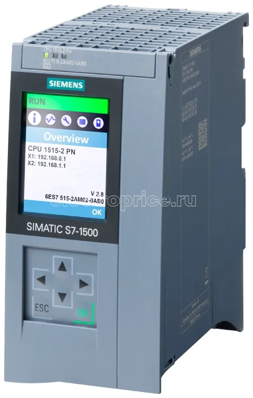 Фото Процессор центральный SIMATIC S7-1500 CPU 1515-2 PN 500кВ Siemens 6ES75152AM020AB0