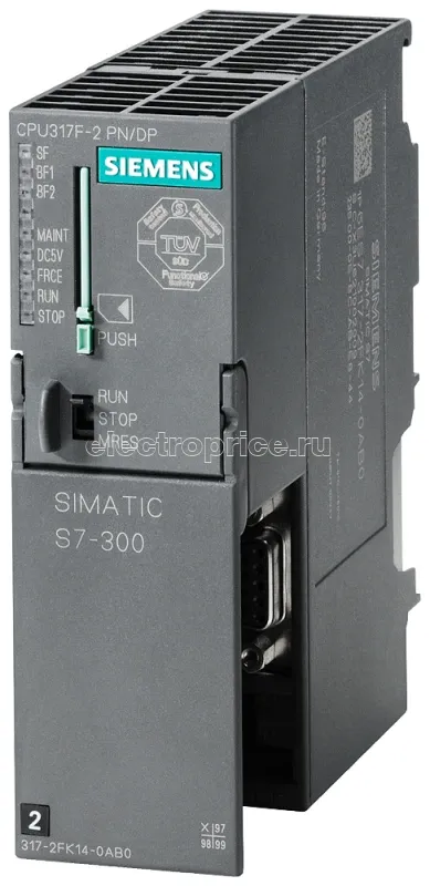 Фото Процессор центральный SIMATIC S7-300 CPU 317F-2 PN/DP Siemens 6ES73172FK140AB0