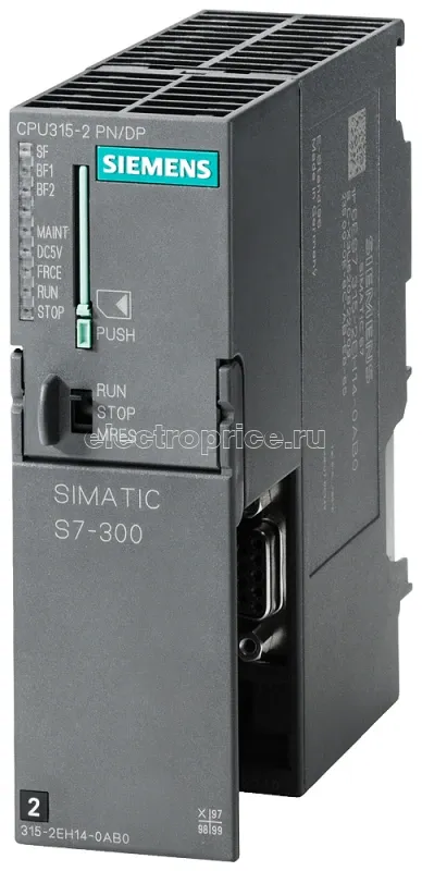 Фото Процессор центральный SIMATIC s7-300 CPU 315-2 PN/DP Siemens 6ES73152EH140AB0