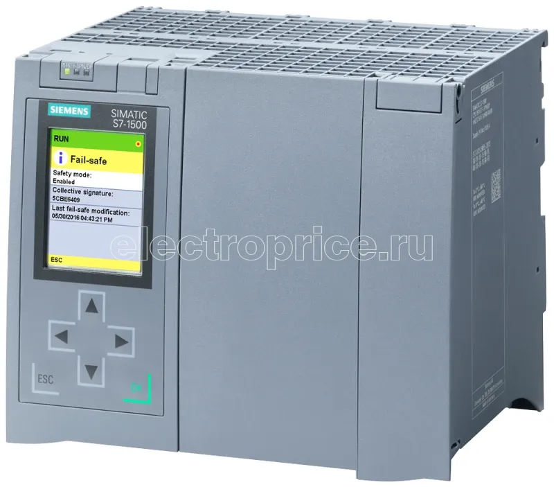 Фото Процессор центральный SIMATIC S7-1500TF CPU 1516TF-3 PN/DP с 1.5 МБ ОЗУ 5 МБ для данных 1-й интерфейс: PROFINET IRT с 2-портовым коммутатором 2-й интерфейс Ethernet. 3-й интерфейс. PROFIBUS. 10 нс бит ре Siemens 6ES75163UN000AB0