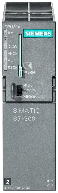 Фото Процессор ЦПУ CPU SIMATIC S7-300 314 с интерфейсом MPI 24В 128КБ Siemens 6ES73141AG140AB0