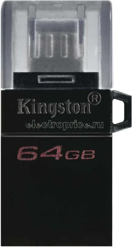 Фото Флеш-диск 64Гбайт DataTraveler microDuo 3 G2 DTDUO3G2/64Гбайт USB3.0 черн. KINGSTON 1393776