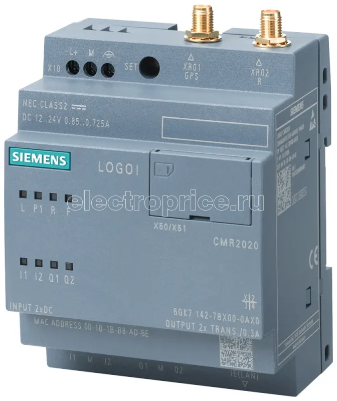 Фото Модуль коммутационный CMR2020 LOGO! 0BA8 TO GSM/GPRS NET 1 RJ45 для Ethernet Siemens 6GK71427BX000AX0