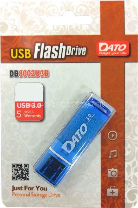 Фото Флеш-диск Dato 32Гбайт DB8002U3 DB8002U3B-32G USB3.0 син. DATO 1112132