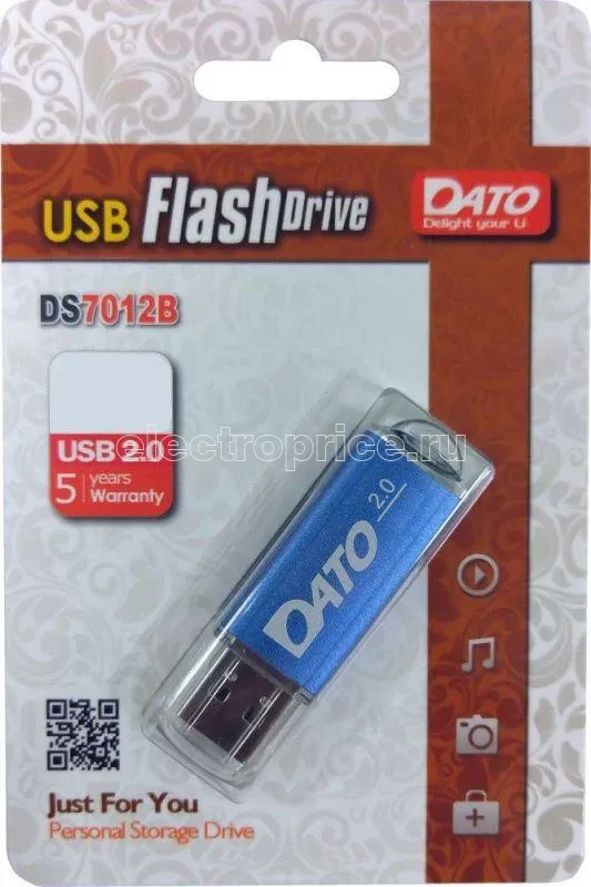 Фото Флеш-диск Dato 32Гбайт DS7012 DS7012B-32G USB2.0 син. DATO 1112116