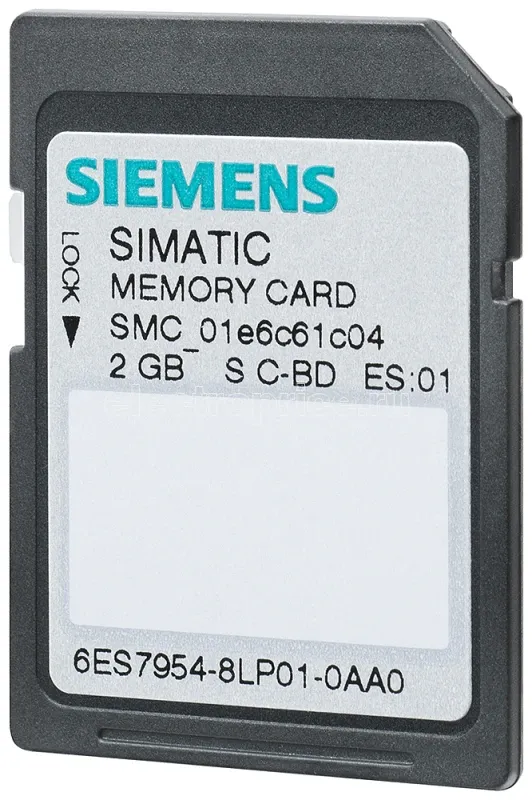 Фото Карта памяти SIMATIC S7 MC для ЦПУ S7-1X00 3.3 В FLASH 2ГБайт Siemens 6ES79548LP020AA0