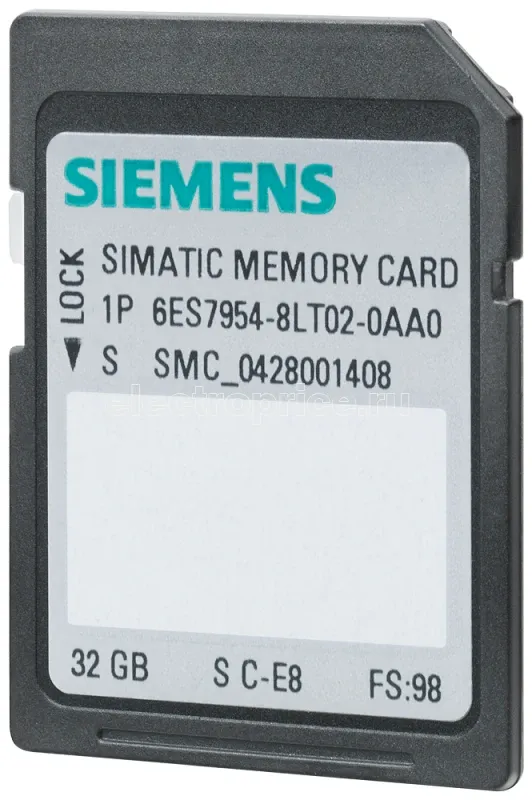 Фото Карта памяти SIMATIC Memory Card емкостью 32Гб Siemens 6ES79548LT030AA0