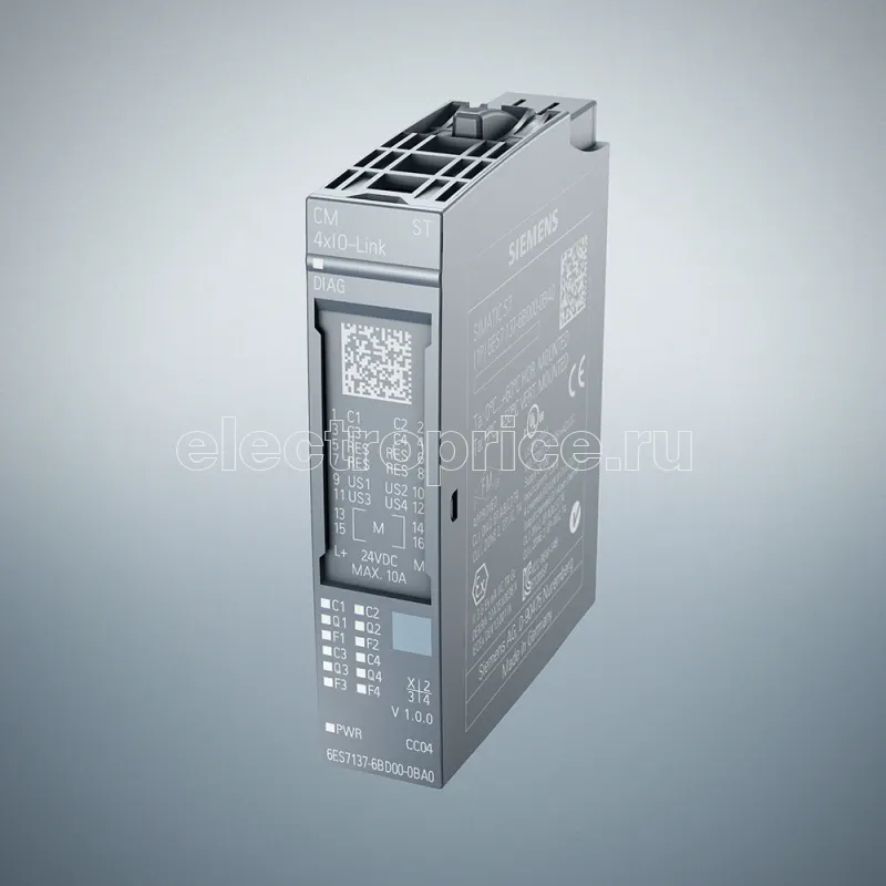 Фото Модуль коммуникационный CM 4х io-link master v1.1 для et 200sp Siemens 6ES71376BD000BA0