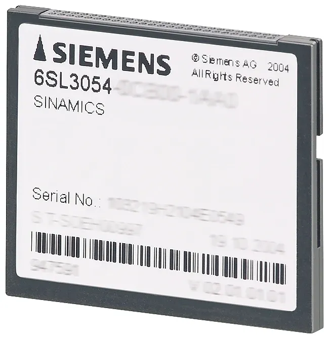 Фото Карта памяти SINAMICS S120 COMPACTFLASH CARD W/O PERFORMANCE EXTENSION INCLUDING CERTIFICATE OF LICENCE V5.1 Siemens 6SL30540FB001BA0