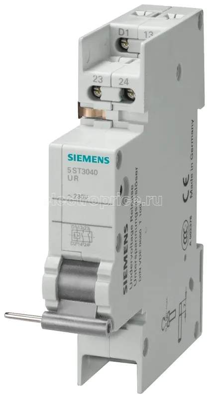 Фото Расцепитель минимального напряжения 1мод. 230В AC Siemens 5ST3043