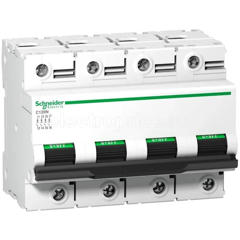 Фото Автоматический выключатель 100А 4P B 10кА A9N18354 Schneider Electric C120N