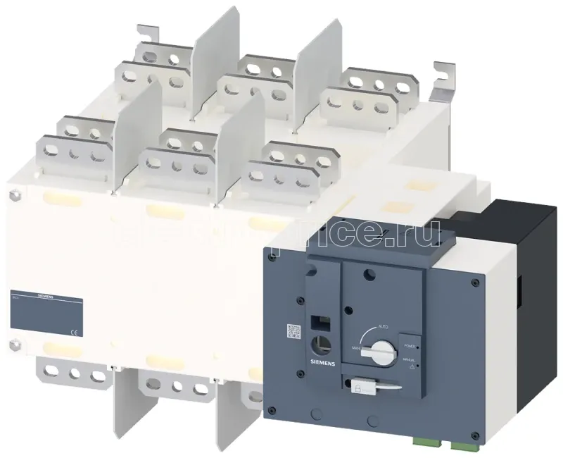 Фото Переключатель нагрузки управляющий дистанционный (RTSE) Ue: AC 415В Ith: 2000А 3-P 50/60Гц Siemens 3KC43560JA210AA3