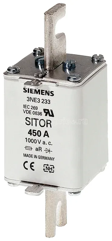 Фото Вставка плавкая SITOR AR 125А AC 1000В NH2 Siemens 3NE3322