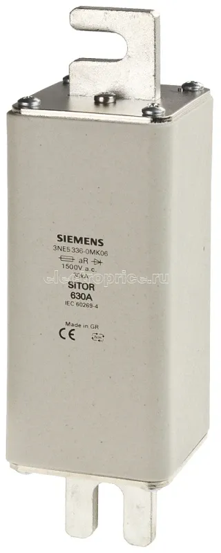 Фото Предохранитель SITOR для п/п защиты 315А AR 1500В AC/1000В DC Siemens 3NE53300MK06