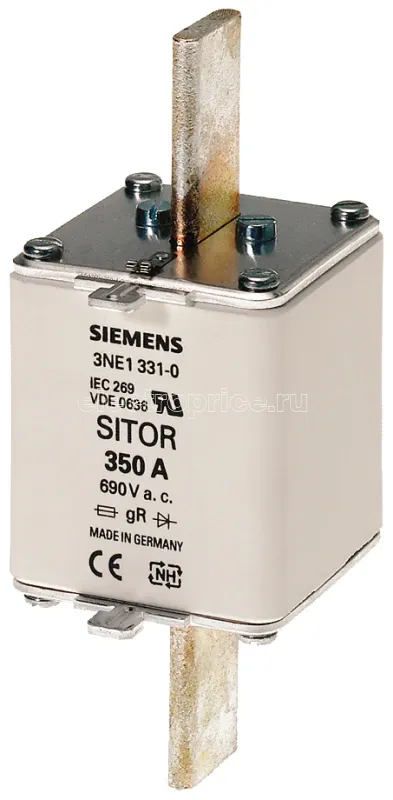 Фото Вставка плавкая SITOR категория GR DIN 43620 350А AC 690В (типоразмер 2) Siemens 3NE13310