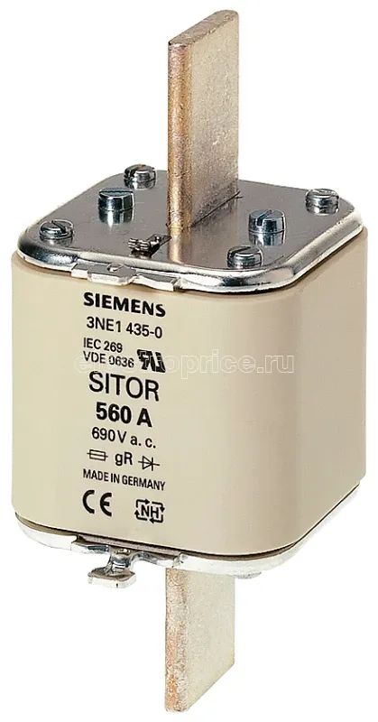 Фото Вставка плавкая SITOR категория GR DIN 43620 560А AC 690В (типоразмер 3) Siemens 3NE14350