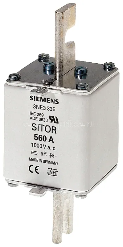 Фото Вставка плавкая SITOR 400А AC 1000В типоразмер 2/110мм Siemens 3NE33320B