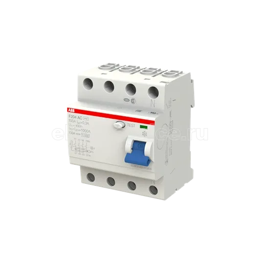 Фото УЗО 100А 4P 300мА AC 2CSF204001R3900 ABB F200