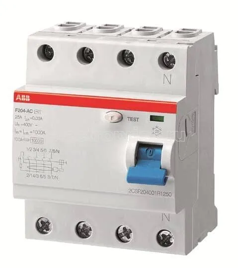 Фото УЗО 80А 4P 100мА A 2CSF204101R2800 ABB F200