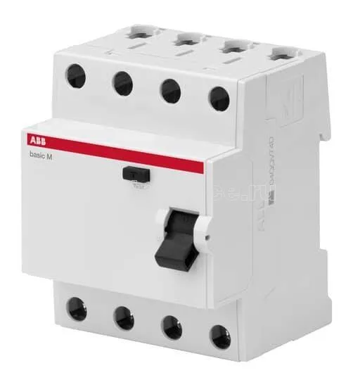 Фото УЗО 40А 4P 100мА AC 2CSF604042R2400 ABB BasicM УЗО