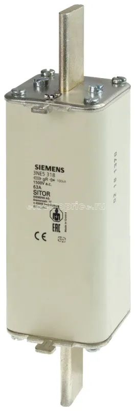Фото Вставка плавкая SITOR-LINK 63А 1500В AC Siemens 3NE5318
