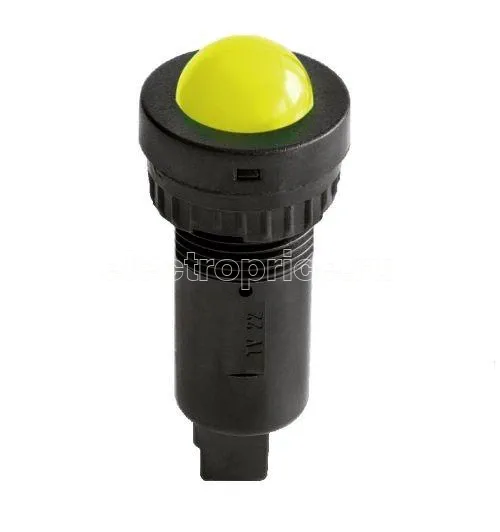 Фото Индикатор сферический штекерное подкл. уст. размер 22/30 круг. желт. 24В DKC ASF0F23YY24