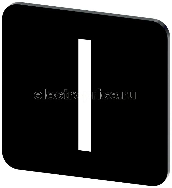Фото Табличка маркировочная самоклеящаяся для корпусов 22х22мм надпись белая с маркировкой: I черн. Siemens 3SU19000AF160QB0